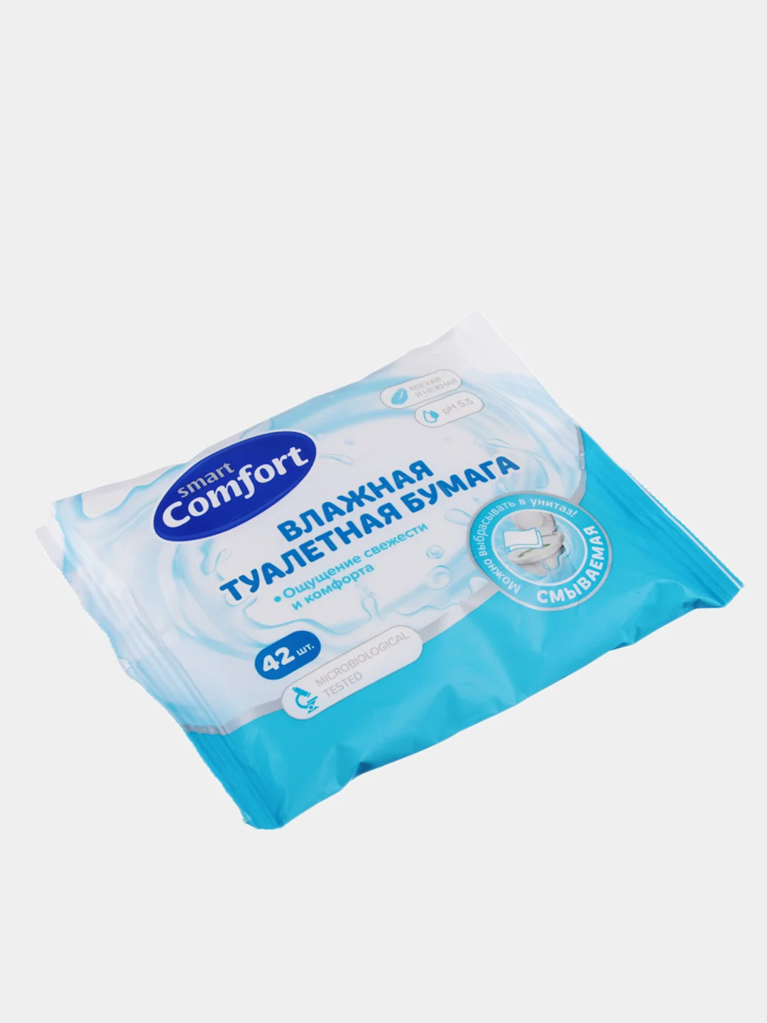 Туалетная бумага влажная Comfort smart ромашкой, 42 шт