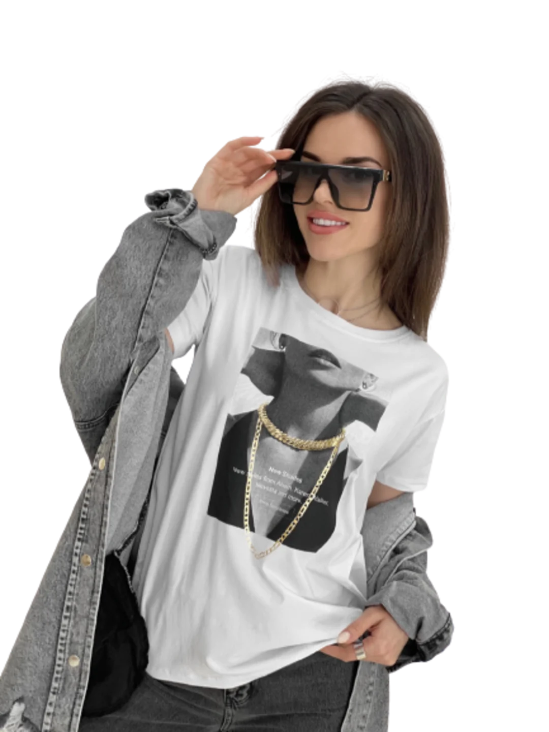 Белый футболка "New Shades"