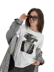 Белый футболка "New Shades"