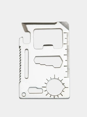 Мультитул-кредитка для выживания Survival Tool EDC, 11 в 1, серебристый