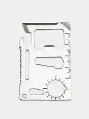 Мультитул-кредитка для выживания Survival Tool EDC, 11 в 1, серебристый