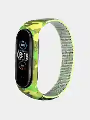 Лайм ремешок нейлоновый для Xiaomi mi band 3, 4, 5, 6 на липучке