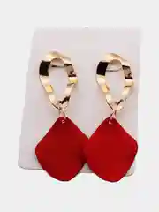 Красный серьги элегантные с подвеской из акрила