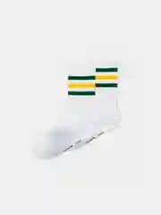 Носки Nicenonice Classic "Три полосы: 101010 Green-Yellow-Green"