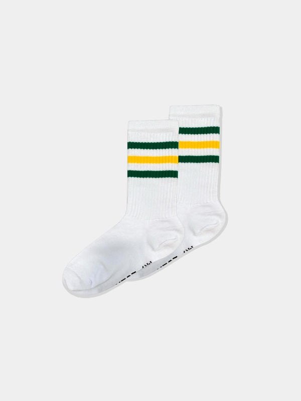 Носки Nicenonice Classic "Три полосы: 101010 Green-Yellow-Green"