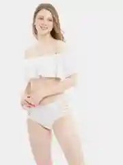 Белый купальник раздельный женский