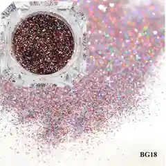 Мятный втирка с блестками для дизайна ногтей