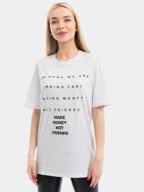Футболка MAKE MONEY NOT FRIENDS 21 Белый