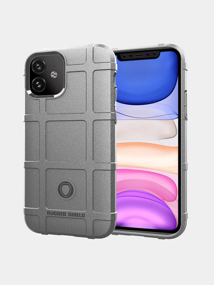 Серый суперпрочный чехол iPhone 11 Pro Max, 11, 11 Pro