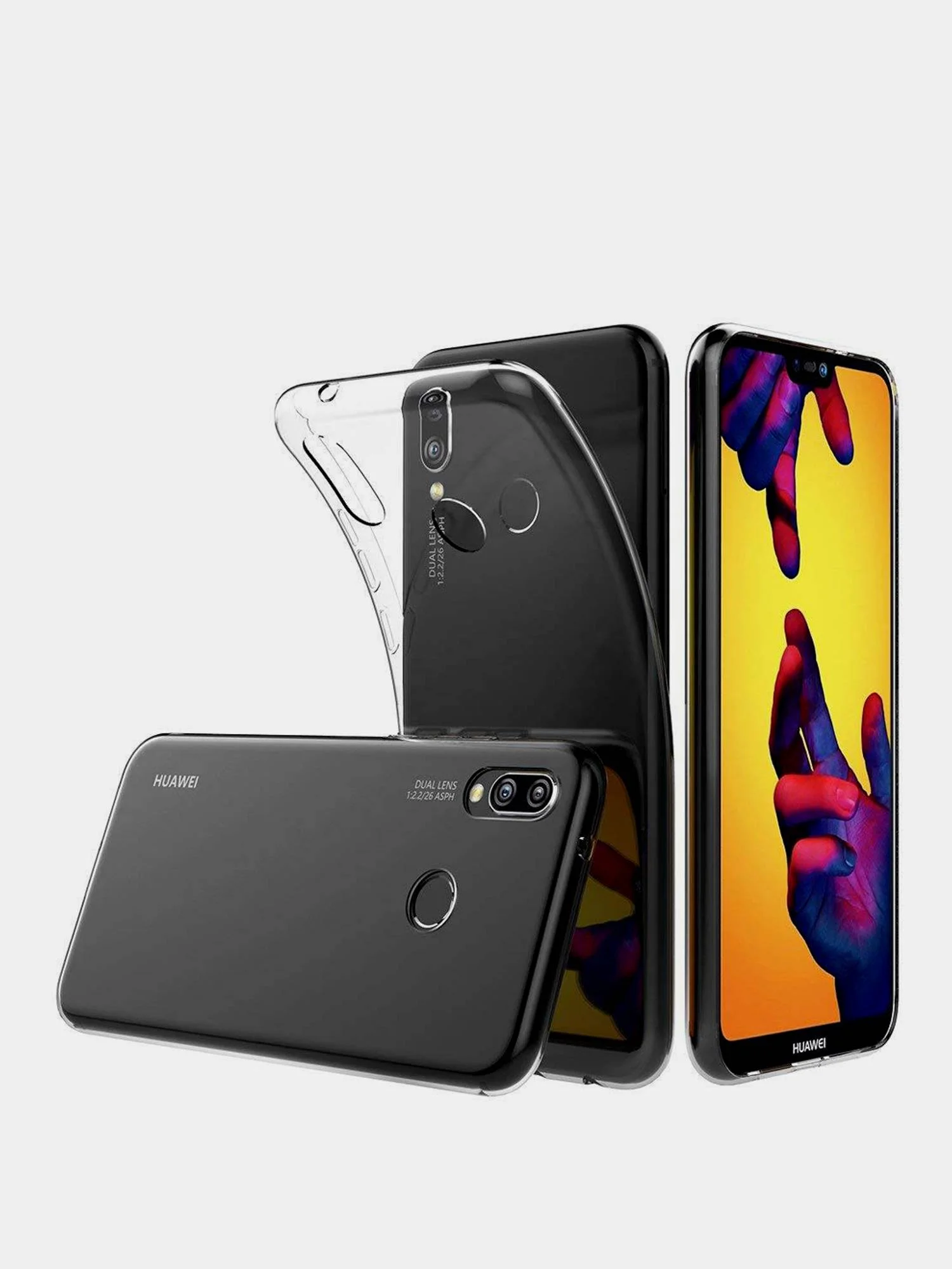 Чехол прозрачный силиконовый на Huawei P30Lite, P30Pro, Y5, P40Lite, P40LiteE, P40Pro, P40
