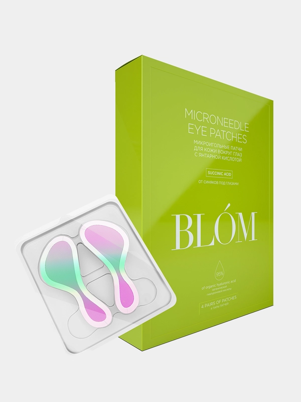 Патчи микроигольные BLOM от синяков под глазами Dark Circle Eraser, 4 пары