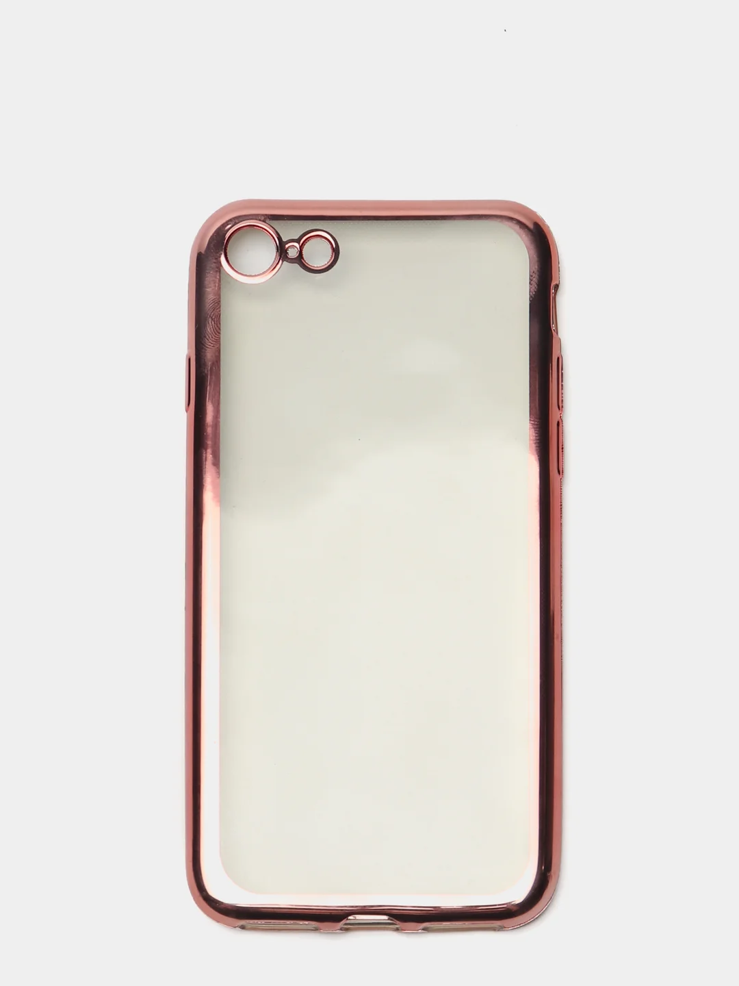 Чехол силиконовый iPhone 7 , 7 Plus , 8 , 8 Plus , X , Xs , прозрачный с окантовкой