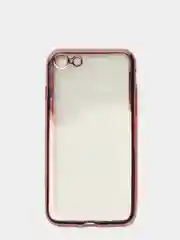 Чехол силиконовый iPhone 7 , 7 Plus , 8 , 8 Plus , X , Xs , прозрачный с окантовкой