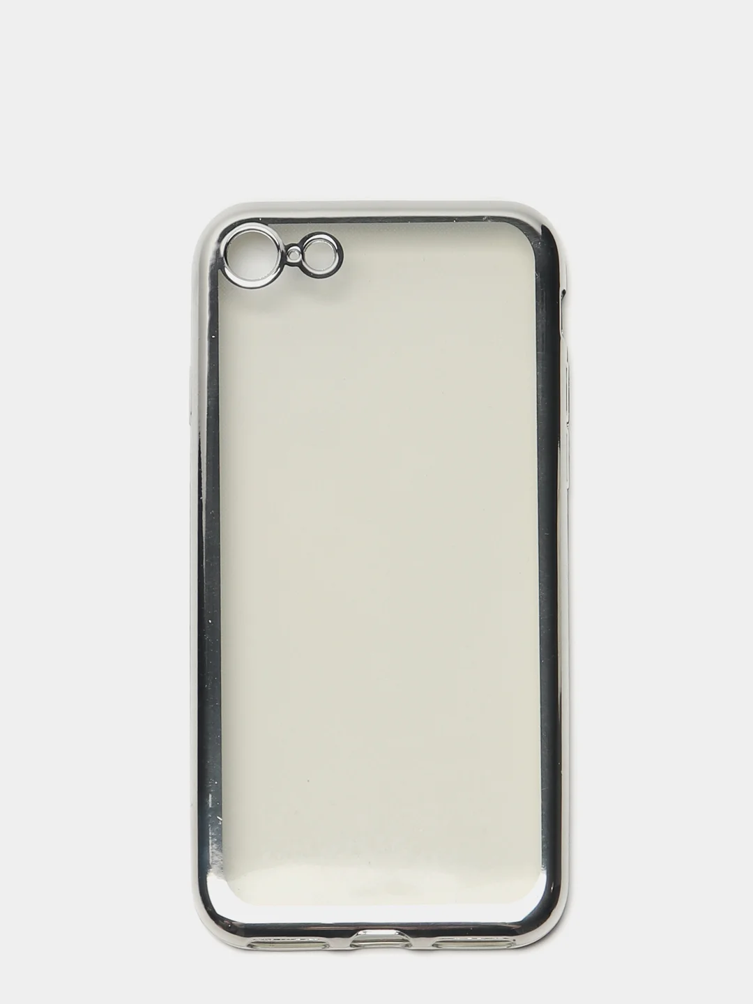 Чехол силиконовый iPhone 7 , 7 Plus , 8 , 8 Plus , X , Xs , прозрачный с окантовкой
