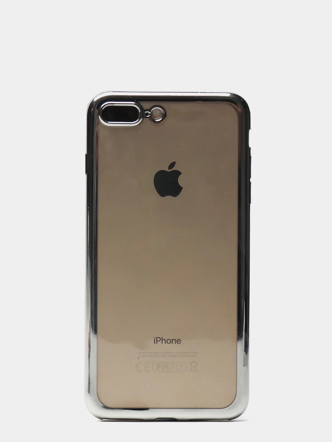 Чехол силиконовый iPhone 7 , 7 Plus , 8 , 8 Plus , X , Xs , прозрачный с окантовкой