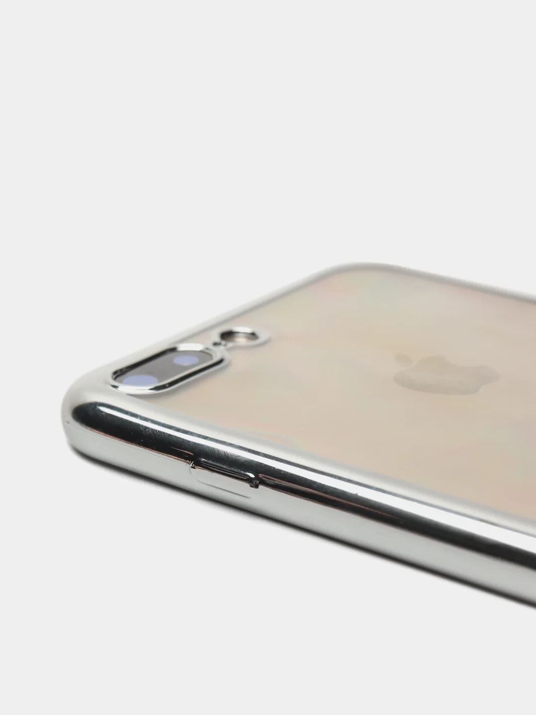 Чехол силиконовый iPhone 7 , 7 Plus , 8 , 8 Plus , X , Xs , прозрачный с окантовкой