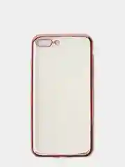 Чехол силиконовый iPhone 7 , 7 Plus , 8 , 8 Plus , X , Xs , прозрачный с окантовкой