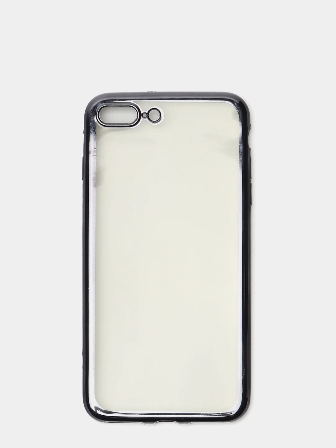 Чехол силиконовый iPhone 7 , 7 Plus , 8 , 8 Plus , X , Xs , прозрачный с окантовкой