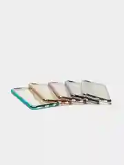 Серый чехол силиконовый iPhone 7 , 7 Plus , 8 , 8 Plus , X , Xs , прозрачный с окантовкой