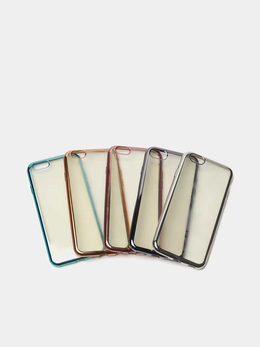 Серый чехол силиконовый iPhone 7 , 7 Plus , 8 , 8 Plus , X , Xs , прозрачный с окантовкой