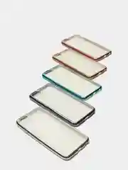 Чехол силиконовый iPhone 7 , 7 Plus , 8 , 8 Plus , X , Xs , прозрачный с окантовкой