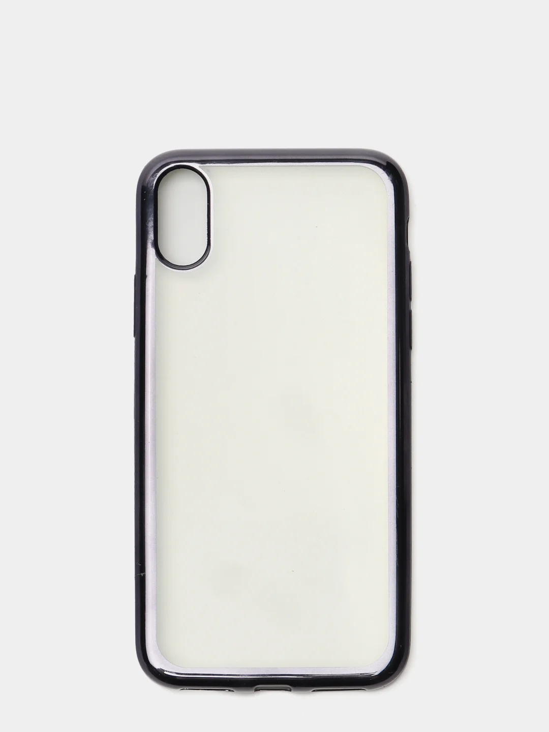 Серый чехол силиконовый iPhone 7 , 7 Plus , 8 , 8 Plus , X , Xs , прозрачный с окантовкой