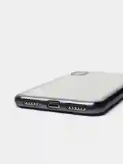 Серый чехол силиконовый iPhone 7 , 7 Plus , 8 , 8 Plus , X , Xs , прозрачный с окантовкой