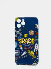 Силиконовый чехол космос для Apple iPhone SE 2020 , 7, 8, 7+, 8+, X, Xs, Max, 11, 12, Pro