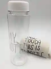 Белый спортивная бутылка для воды и коктейлей My Bottle с крышкой, в чехле