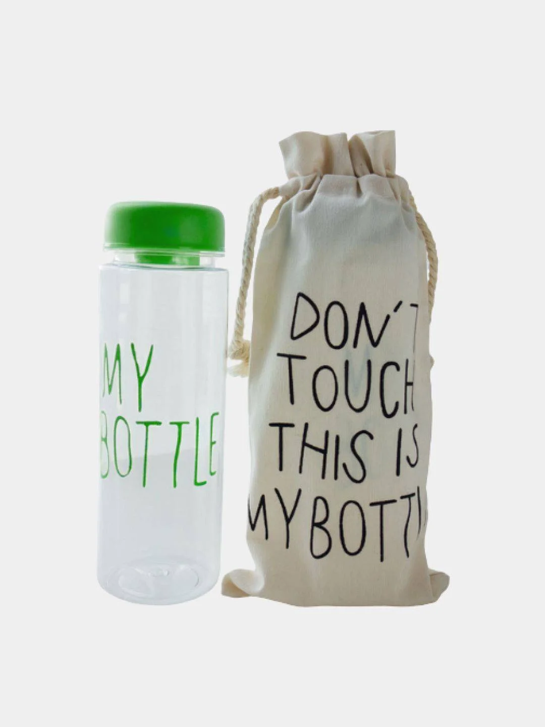 Зеленый спортивная бутылка для воды и коктейлей My Bottle с крышкой, в чехле