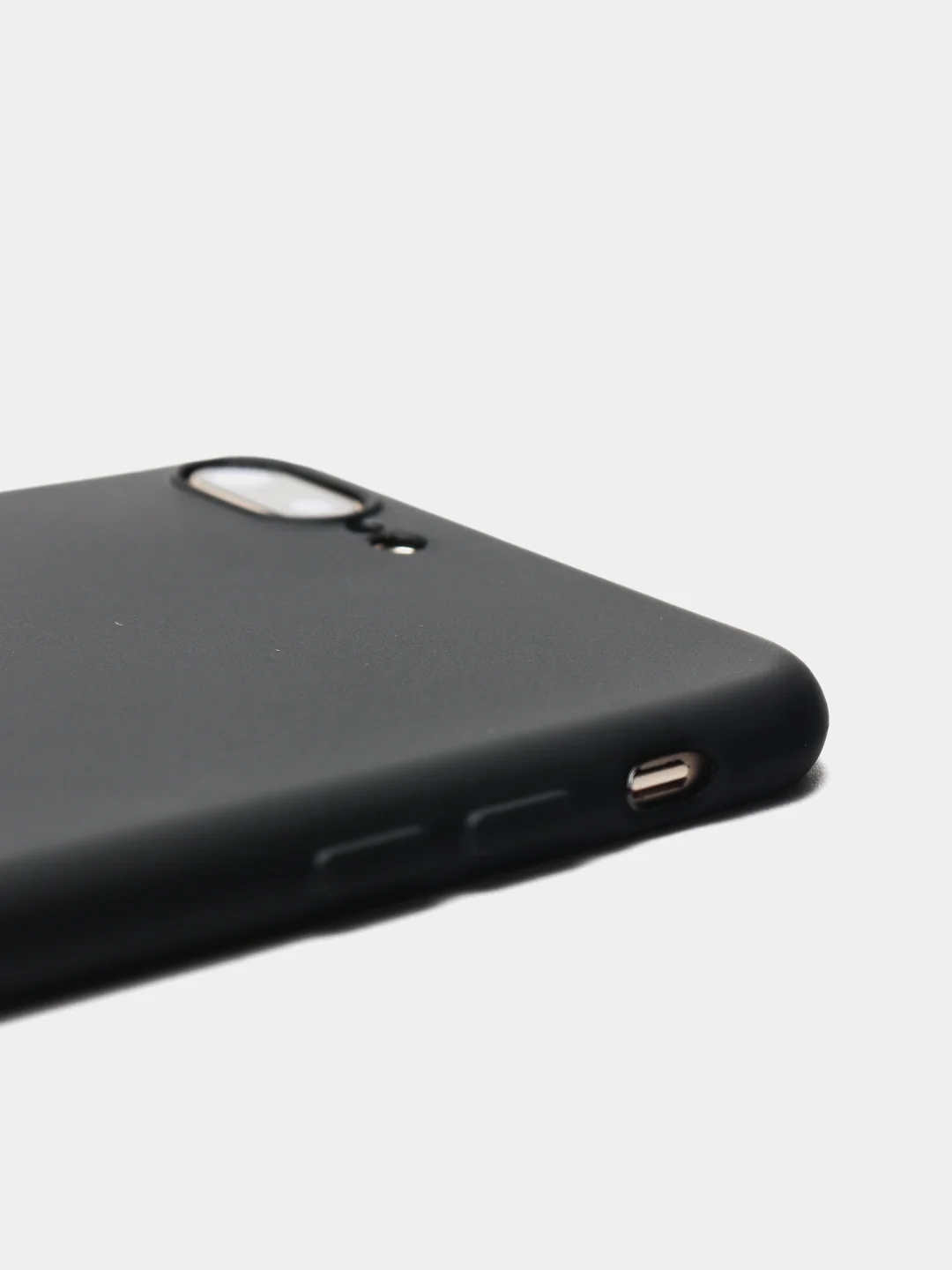 Черный чехол силиконовый матовый для iPhone 7 Plus, 8 плюс 6, 6s, 7, 8, SE 2020