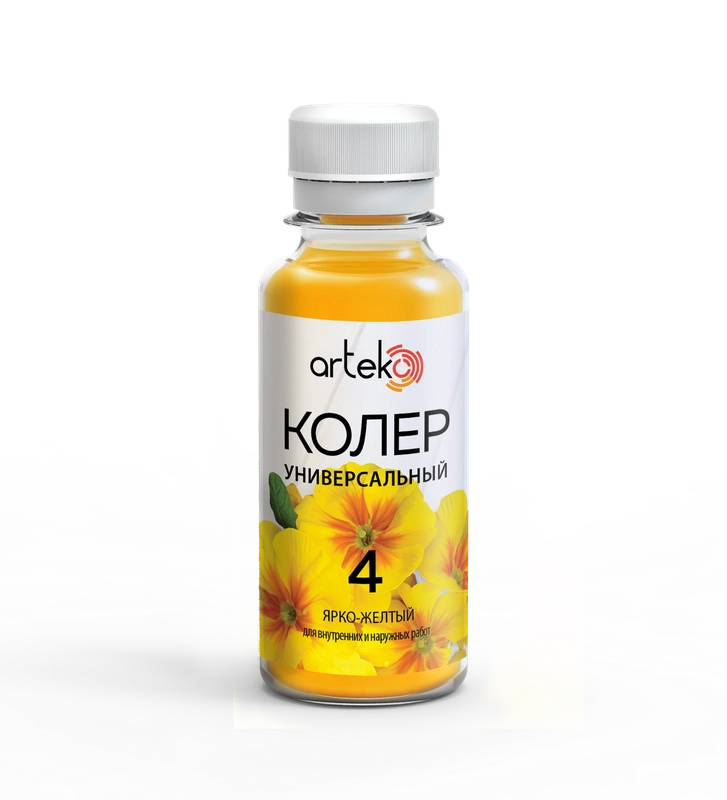 Колер-паста АРТЭКО №4. Цвет: ярко-желтый