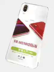 Плотный чехол Samsung A02 с защитой камеры силикон 1.5мм прозрачный