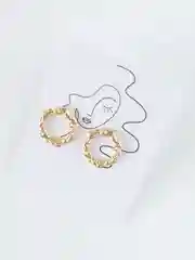 Серьги-гвоздики круглые, мятые