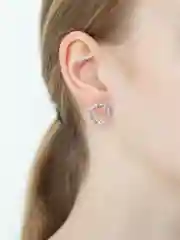 Серьги-гвоздики круглые, мятые
