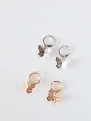 Серебряный серьги "Бабочка", серьги женские с бабочками