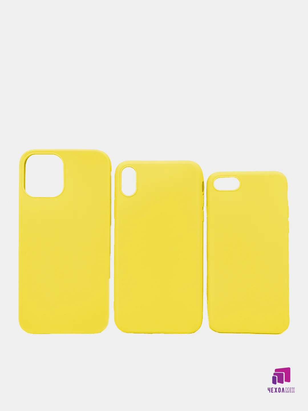 Желтый чехол iPhone 7/8 SE(2020), 7+/8+, XR, 11, 12 mini, 12/12 pro, 12 pro max, силиконовый