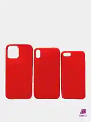 Красный чехол iPhone 7/8 SE(2020), 7+/8+, XR, 11, 12 mini, 12/12 pro, 12 pro max, силиконовый