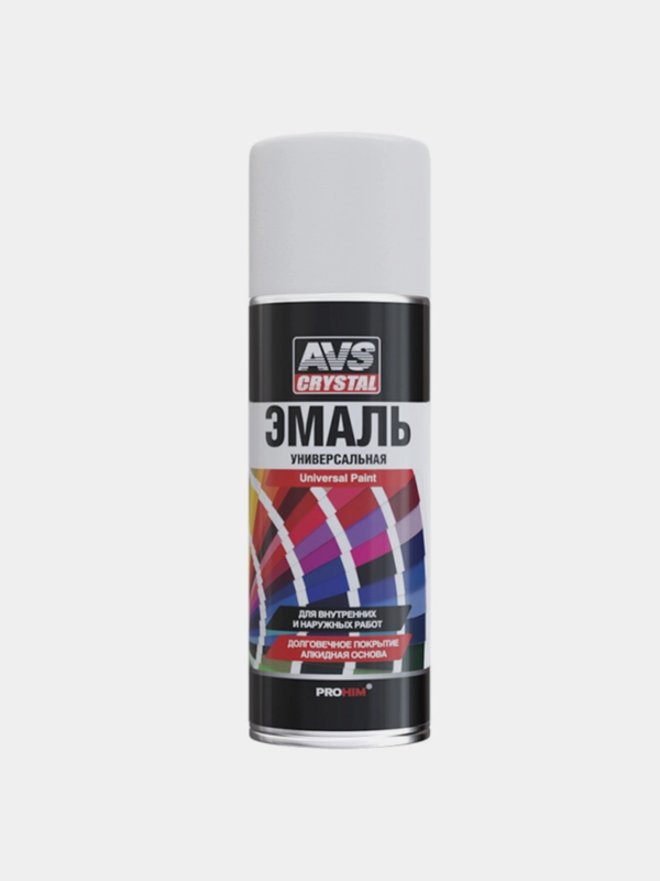 Эмаль/Краска универсальная (белый матовый) (аэрозоль) 520 мл AVS