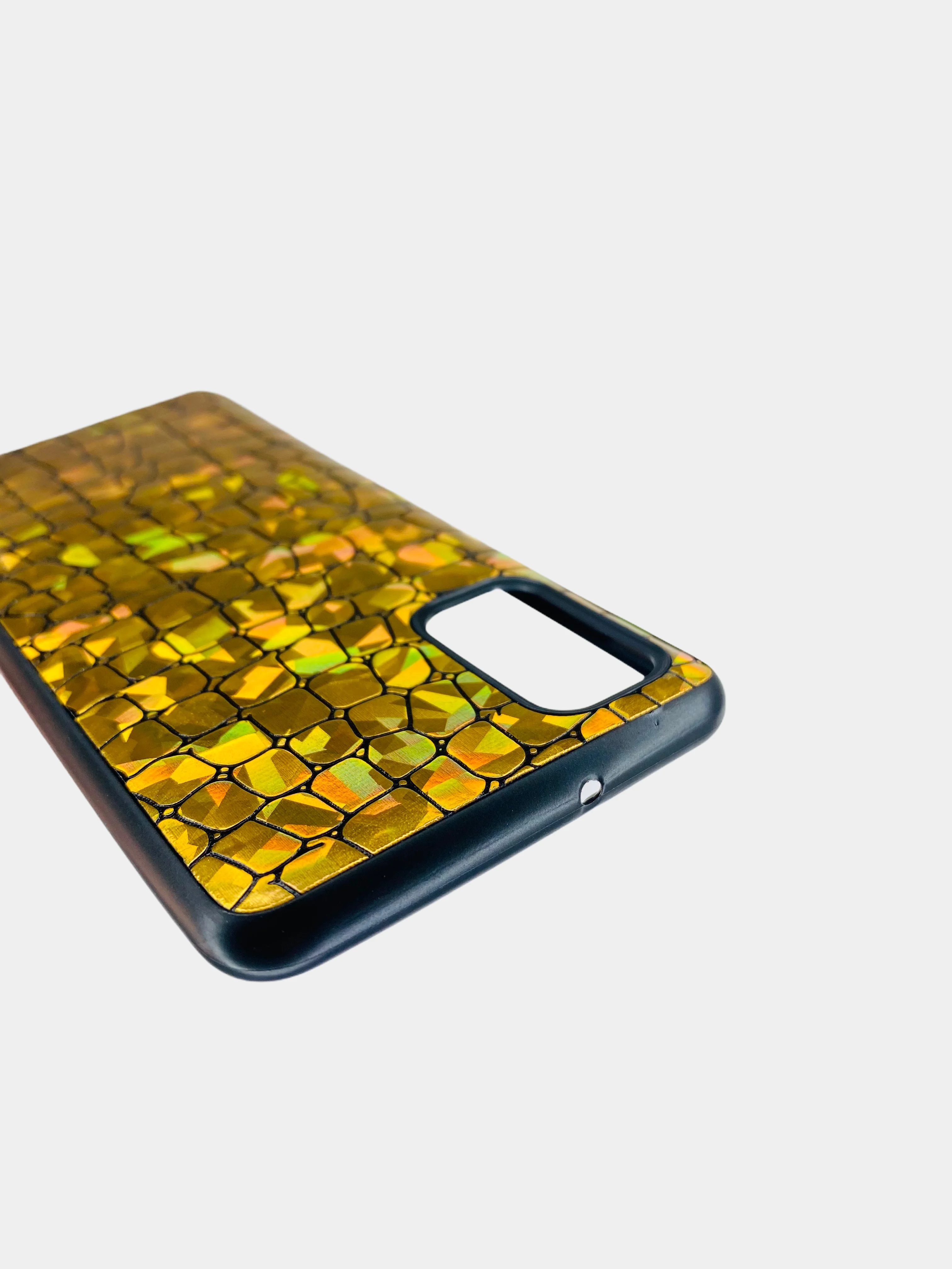 Голубой чехол Samsung Galaxy A41, Самсунг Галакси А41 силиконовый, имитация змеиной кожи