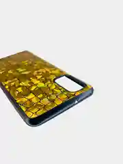 Голубой чехол Samsung Galaxy A41, Самсунг Галакси А41 силиконовый, имитация змеиной кожи