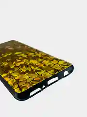 Голубой чехол Samsung Galaxy A41, Самсунг Галакси А41 силиконовый, имитация змеиной кожи