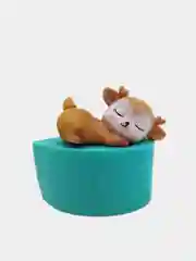 Прозрачный молд силиконовый 3D "Спящий олененок" олень, оленята