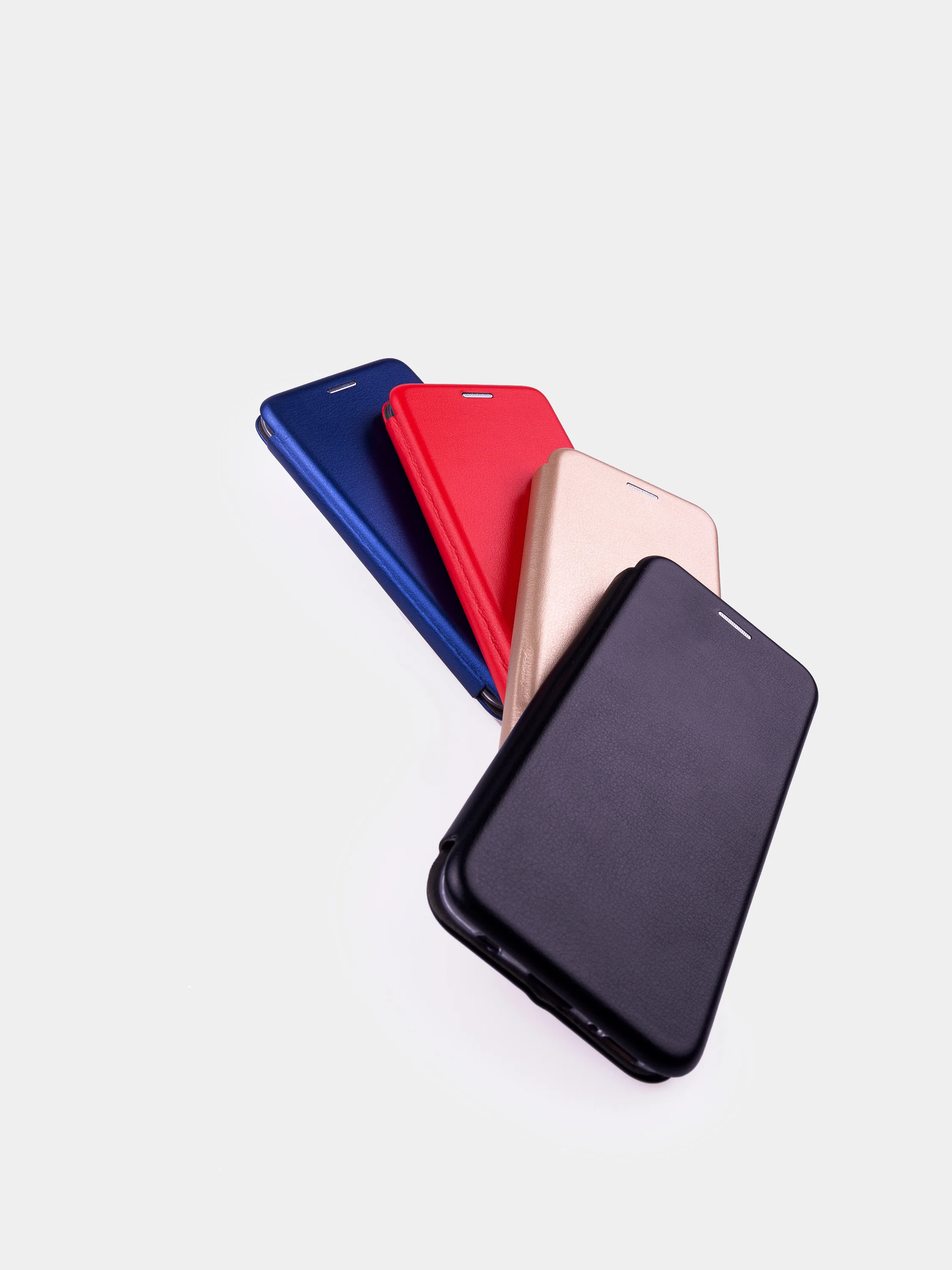 Черный чехол - книжка для Huawei Y5 2019/Y7 2019/P Smart/P30/P30 Pro/P40/P40 Lite, магнитный