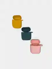 Желтый силиконовый чехол для наушников Apple Airpods 1,2