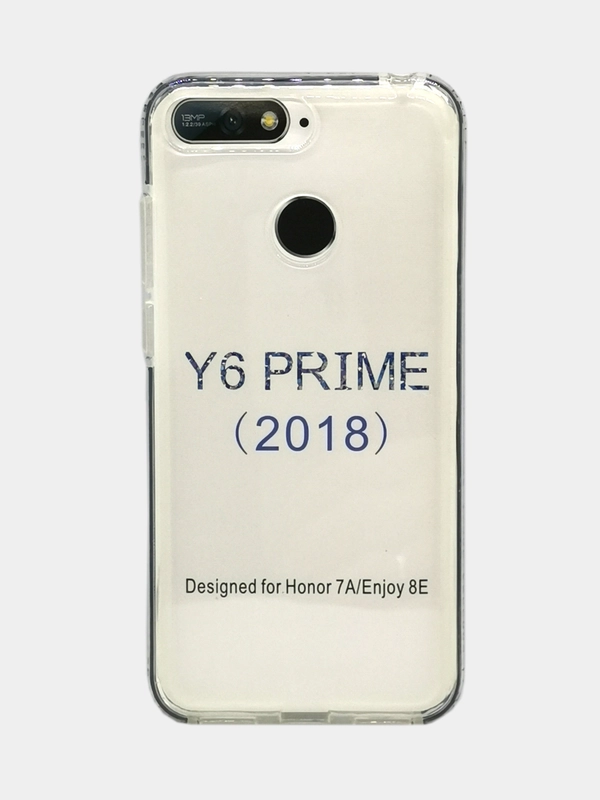 Чехол силиконовый прозрачный, с цветной вставкой, для Honor Y6 Prime 2018 / Honor 7A Pro