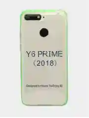 Лайм чехол силиконовый прозрачный, с цветной вставкой, для Honor Y6 Prime 2018 / Honor 7A Pro