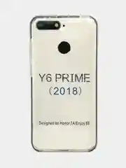 Зеленый чехол силиконовый прозрачный, с цветной вставкой, для Honor Y6 Prime 2018 / Honor 7A Pro
