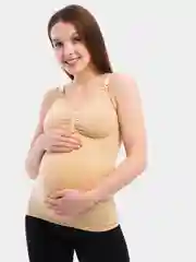 Бежевый майка для беременных и кормящих