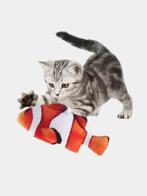 Игрушка для кошки, с кошачьей мятой, в форме рыбы